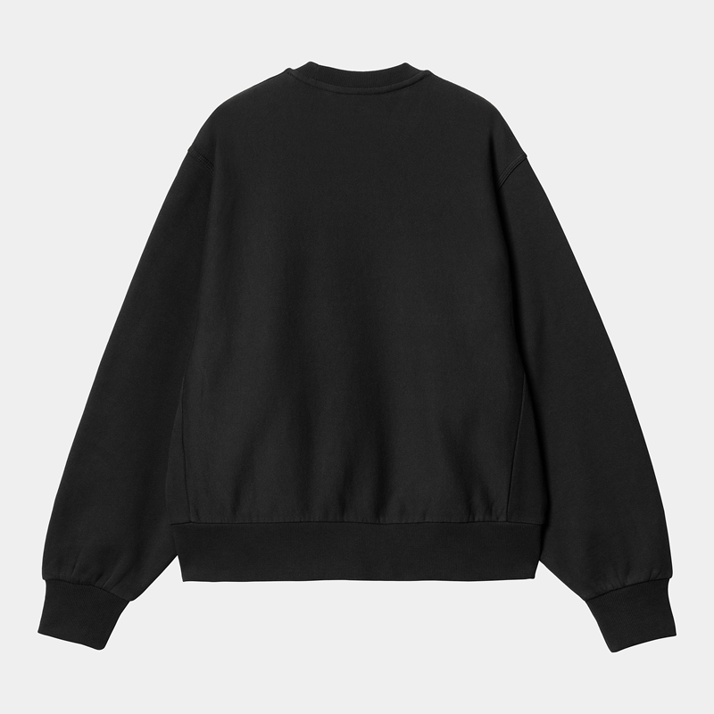 Black Women Carhartt American Script Sweatshirt | IPR-153264