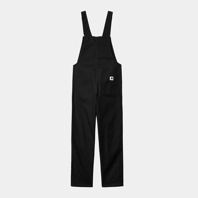 Black Women Carhartt Bib Straight Overalls | YOH-932704