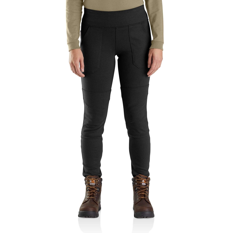 Black Women Carhartt Flame-Resistant Force® Midweight Pocket Leggings | MKW-218705