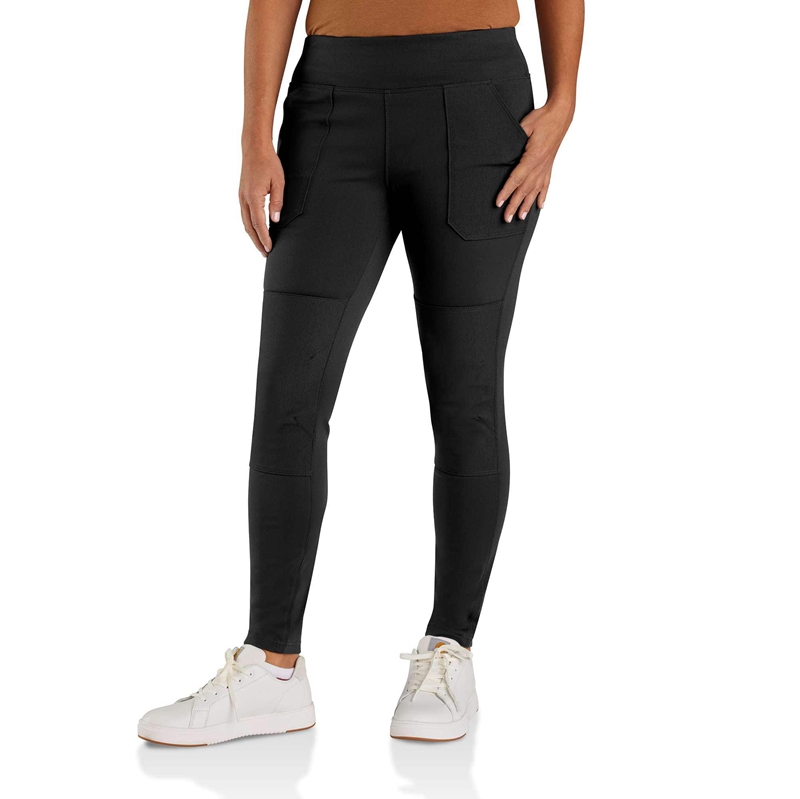 Black Women Carhartt Force® Midweight Pocket Leggings | DVI-768204