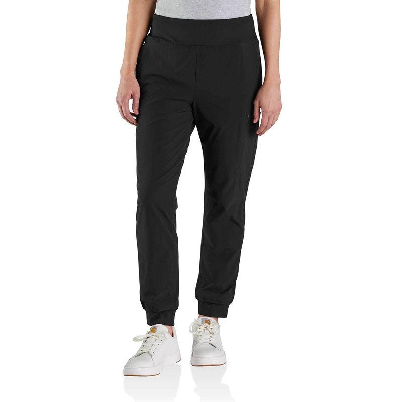 Black Women Carhartt Force® Relaxed Fit Fleece Lined Joggers | SHW-834156