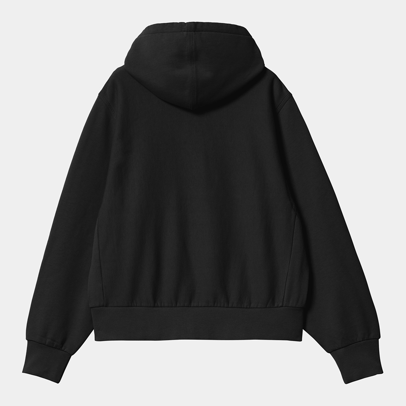 Black Women Carhartt Hooded American Script Hoodie | AZG-386159