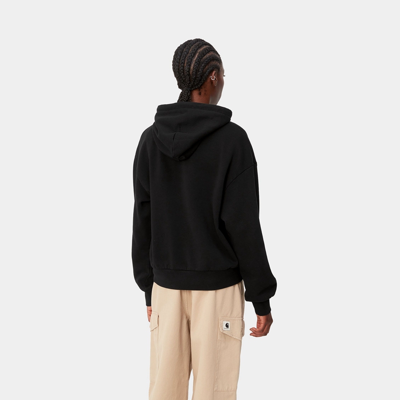 Black Women Carhartt Hooded Casey Hoodie | LIU-642193