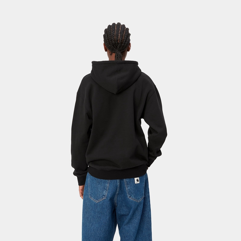 Black Women Carhartt Hooded Hoodie | BPN-014965