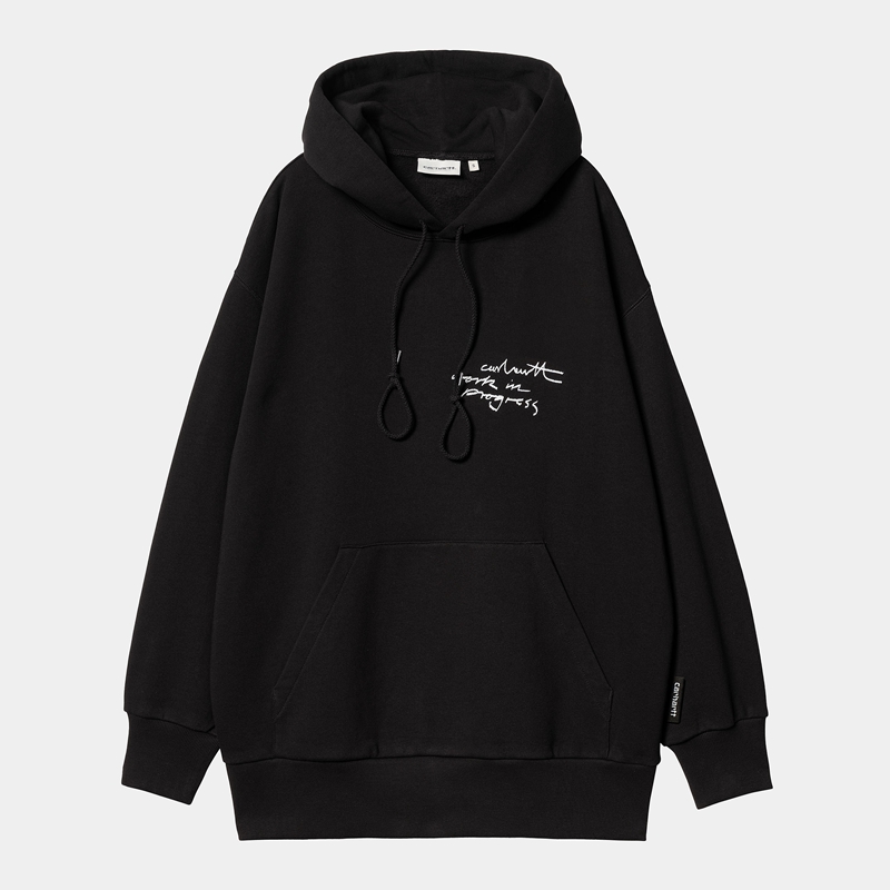 Black Women Carhartt Hooded Lips Hoodie | DRW-830917