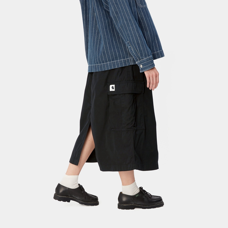 Black Women Carhartt Jet Cargo Skirts | XRW-491870