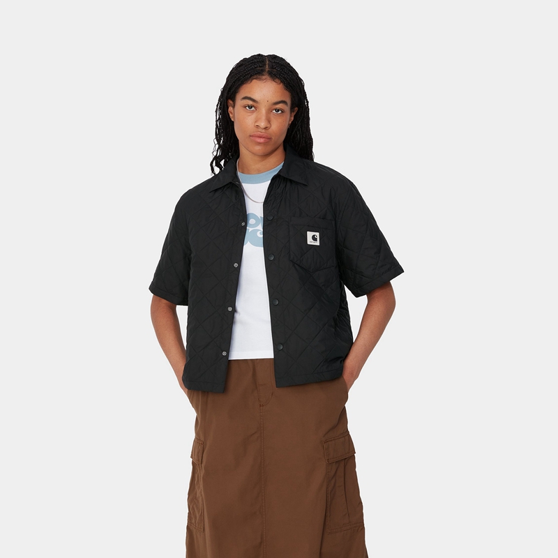 Black Women Carhartt Laurens Shirt Jackets | YDO-278513