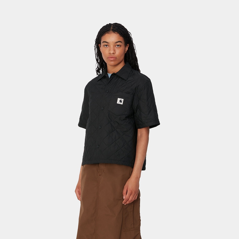 Black Women Carhartt Laurens Shirt Jackets | YDO-278513