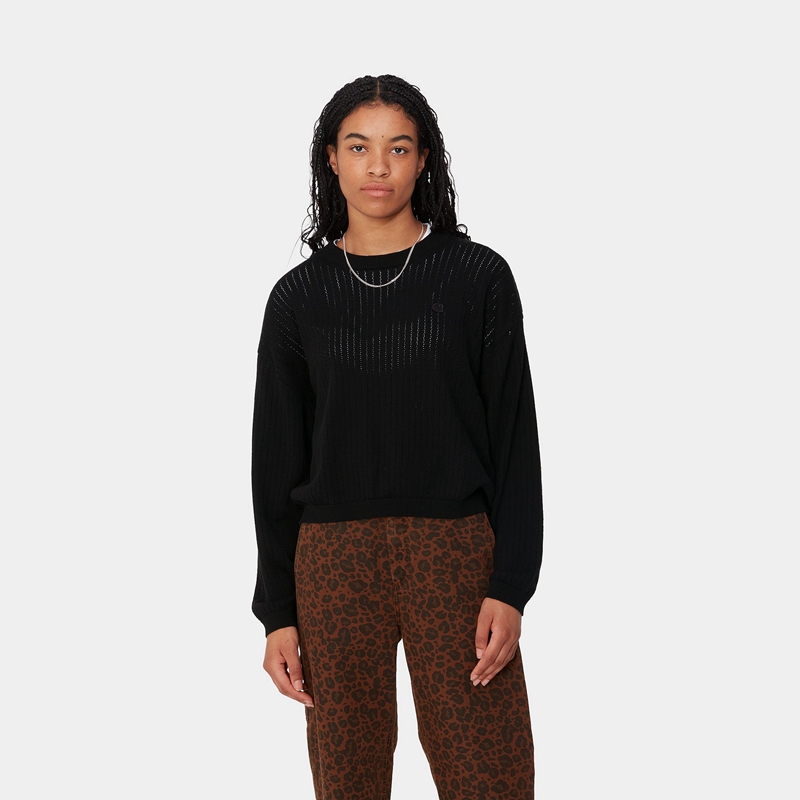 Black Women Carhartt Norlina Sweatshirt | JXU-937412