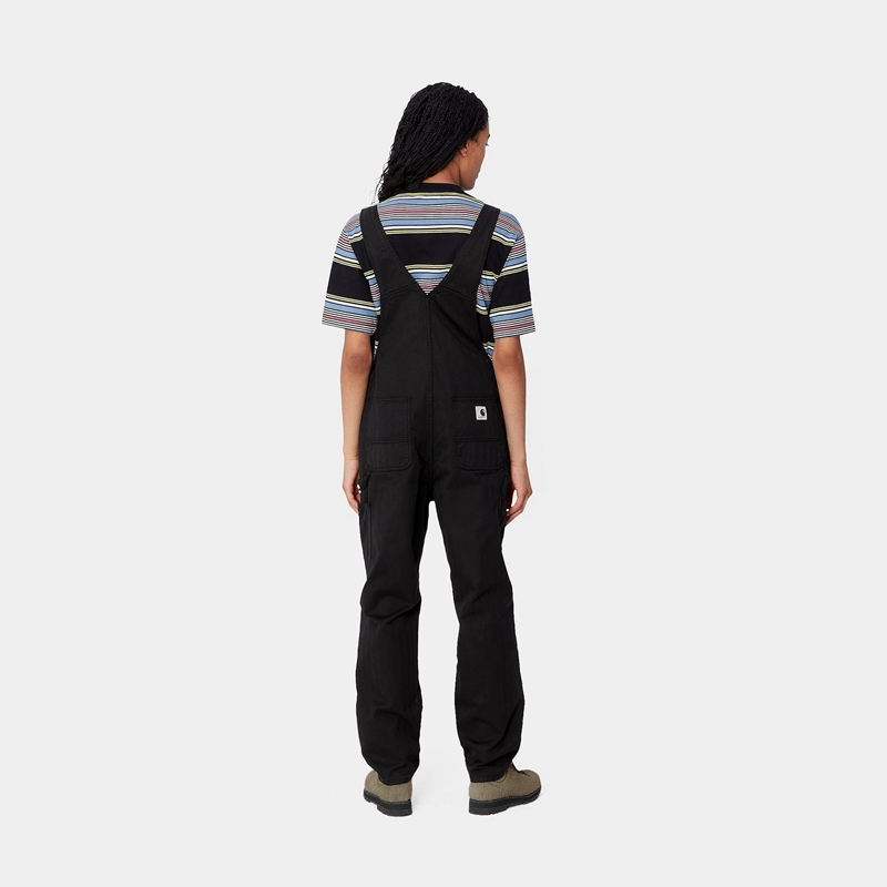 Black Women Carhartt Norris Bib Overalls | EUM-689430