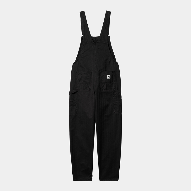 Black Women Carhartt Norris Bib Overalls | EUM-689430