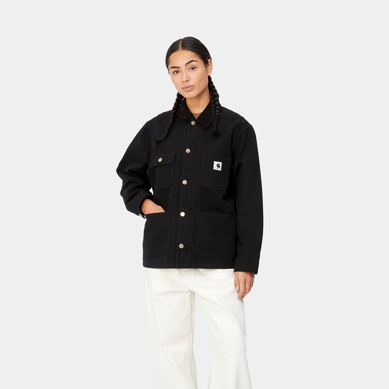 Black Women Carhartt OG Michigan Coats | AXB-310247