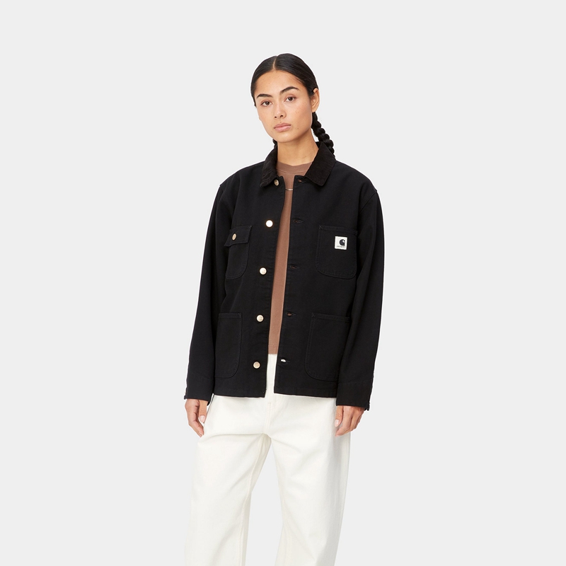 Black Women Carhartt OG Michigan Coats | AXB-310247