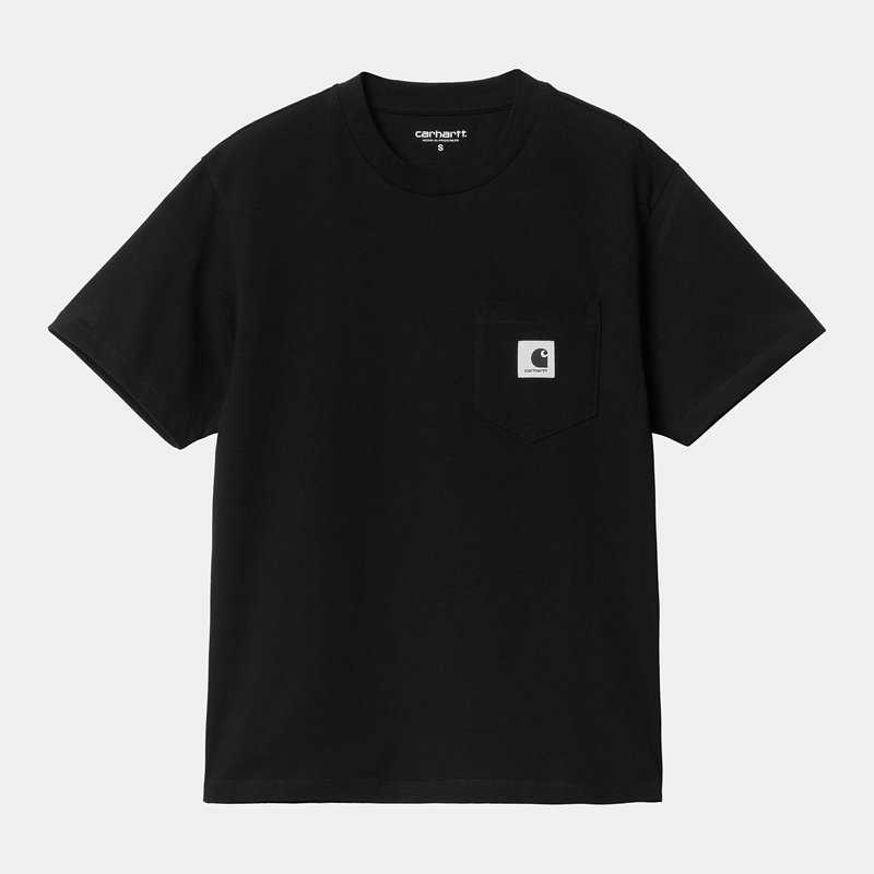 Black Women Carhartt Pocket T-Shirt | OLB-970831