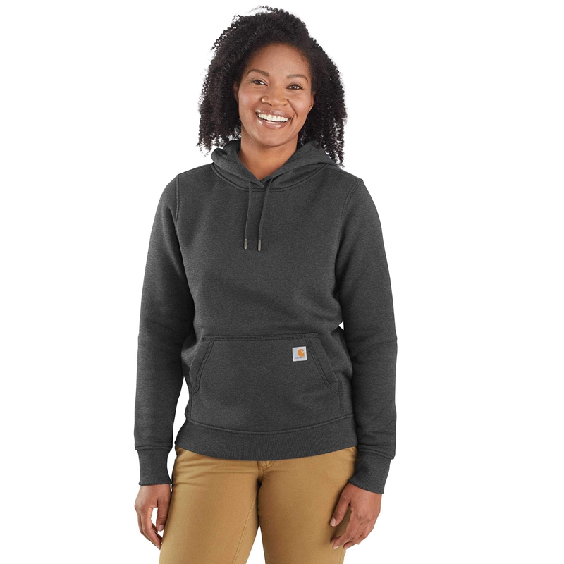 Black Women Carhartt Relaxed Fit Midweight Hoodie | KIB-052178