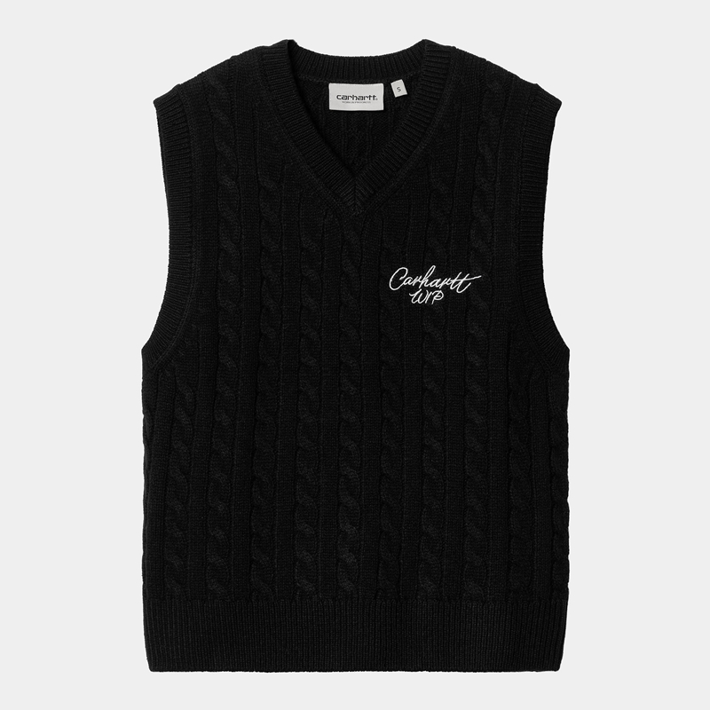 Black Women Carhartt Signature Vest | EBI-812463