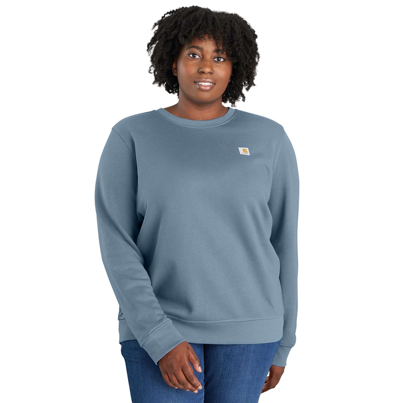 Black Women Carhartt TENCEL™ Fiber Series Relaxed Fit French Terry Crewneck Sweatshirt | NIJ-413729