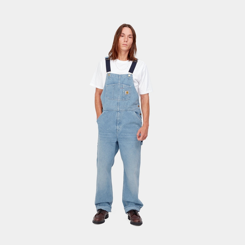 Blue Men Carhartt BIB Overalls | NWD-678059