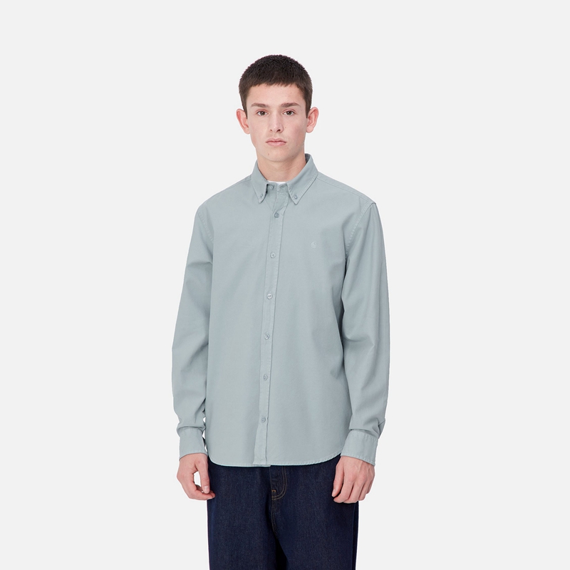 Blue Men Carhartt Bolton Shirts | OJQ-538470