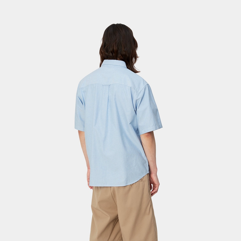 Blue Men Carhartt Braxton Shirts | TXA-504196