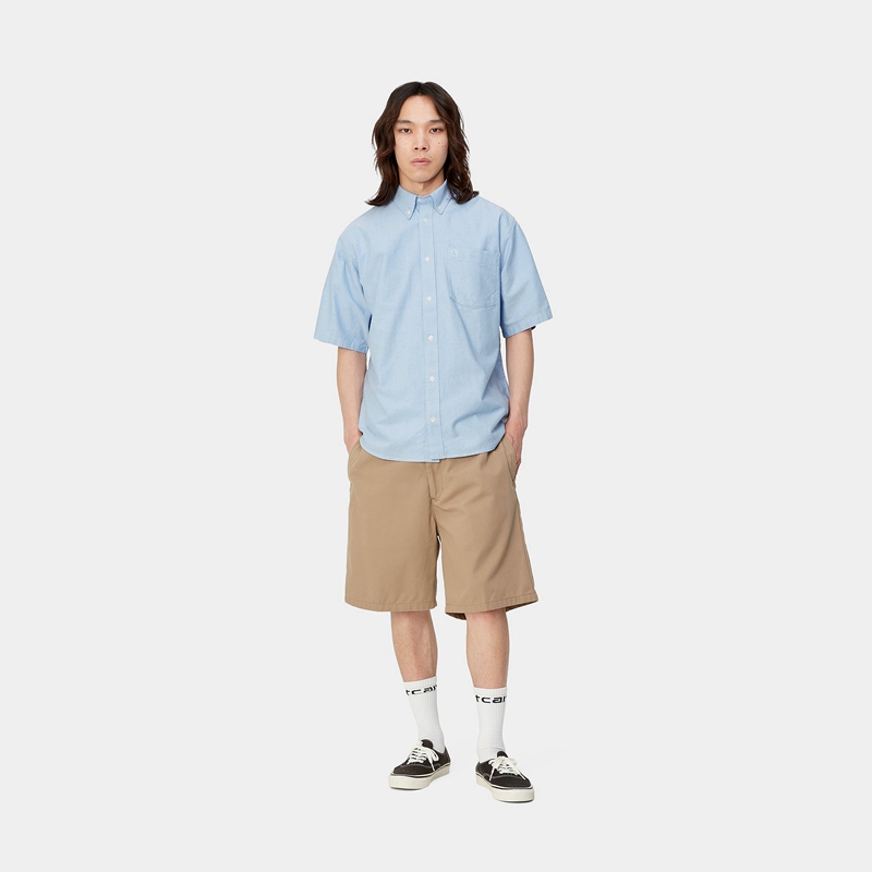 Blue Men Carhartt Braxton Shirts | TXA-504196