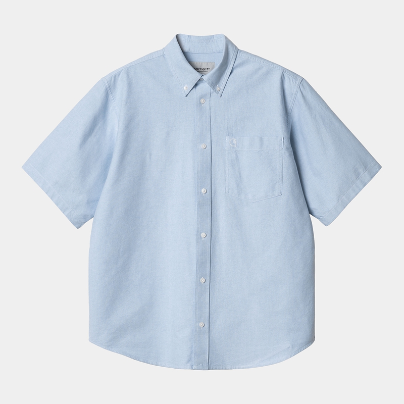 Blue Men Carhartt Braxton Shirts | TXA-504196