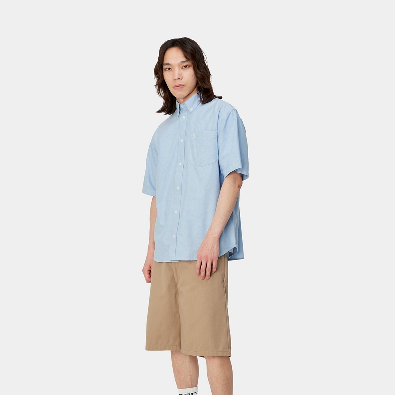 Blue Men Carhartt Braxton Shirts | TXA-504196