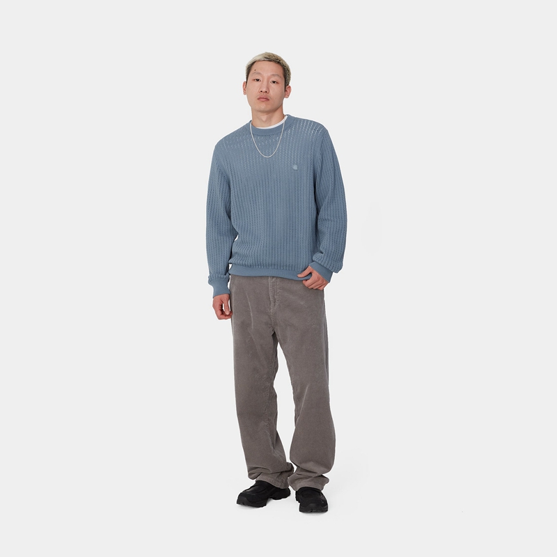 Blue Men Carhartt Calen Sweatshirt | SEJ-310794