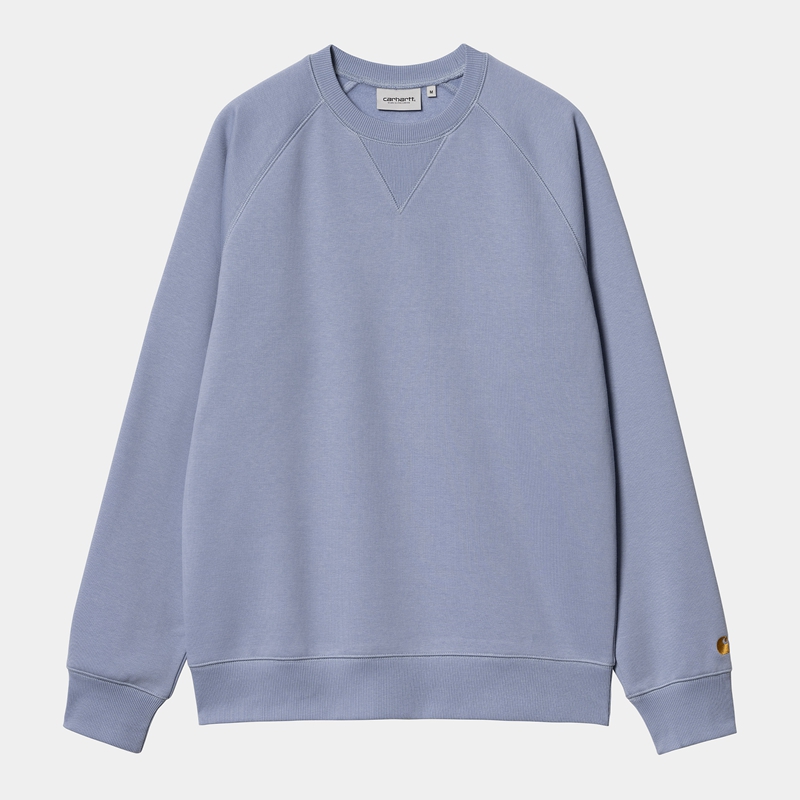 Blue Men Carhartt Chase Sweatshirt | IXF-315829