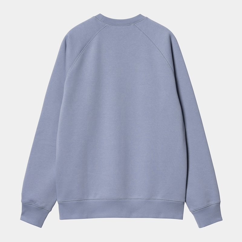 Blue Men Carhartt Chase Sweatshirt | IXF-315829