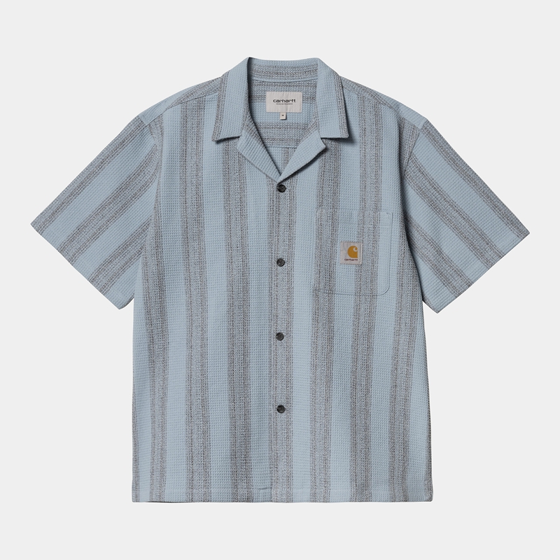 Blue Men Carhartt Dodson Shirts | QFW-539176