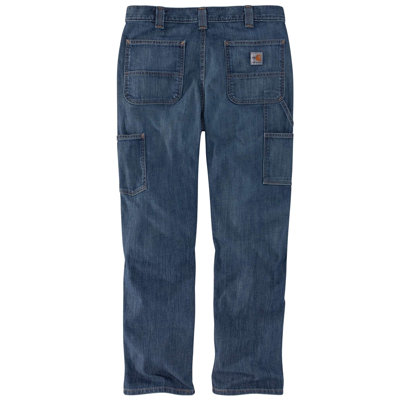 Blue Men Carhartt Flame-Resistant Force Rugged Flex® Relaxed Fit Utility Jeans | KHC-056218