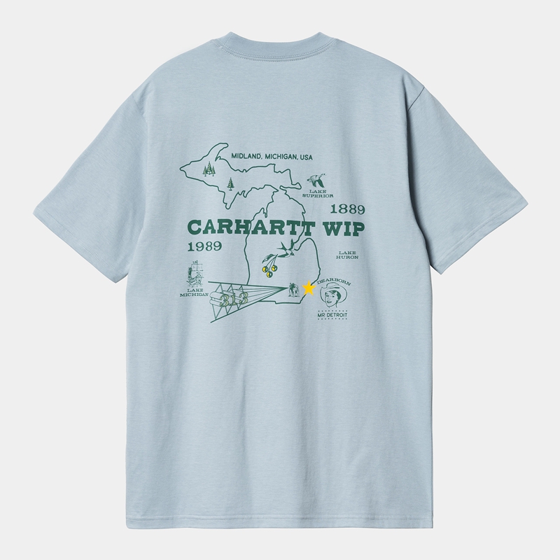 Blue Men Carhartt Home State T-Shirt | BYC-261340