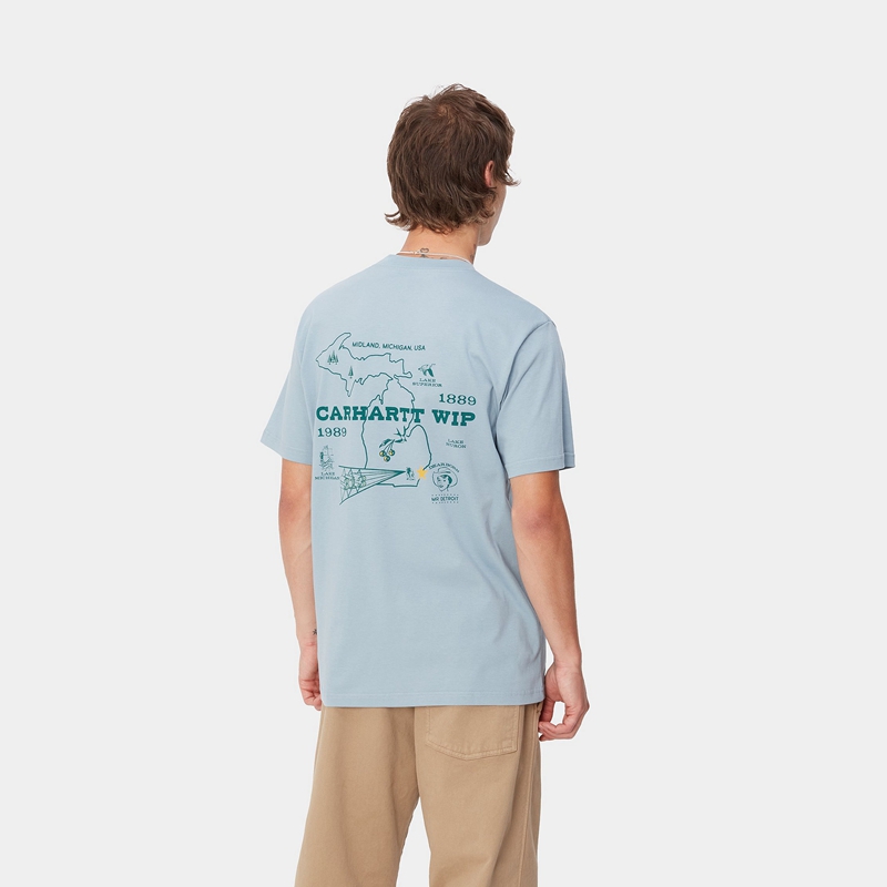 Blue Men Carhartt Home State T-Shirt | BYC-261340