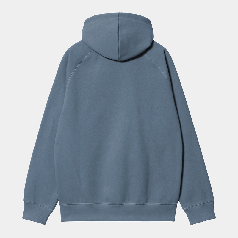 Blue Men Carhartt Hooded Chase Hoodie | ALM-360841