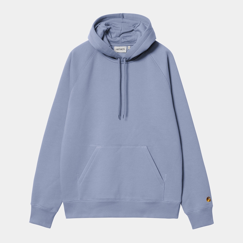 Blue Men Carhartt Hooded Chase Hoodie | FSM-957684