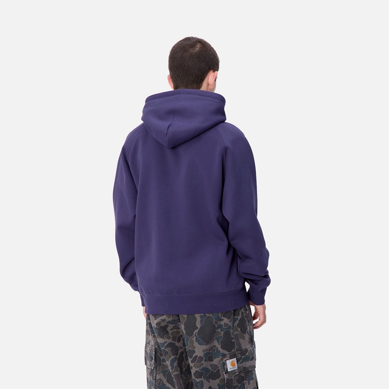 Blue Men Carhartt Hooded Yute Sweatshirt | IBN-519038