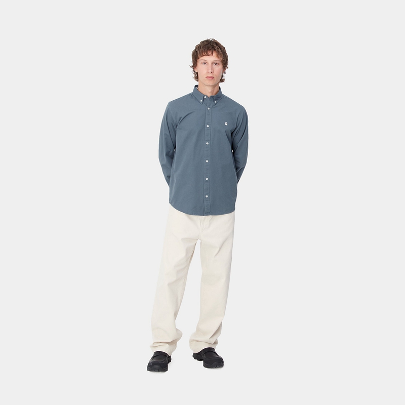 Blue Men Carhartt Madison Shirts | HSE-138056