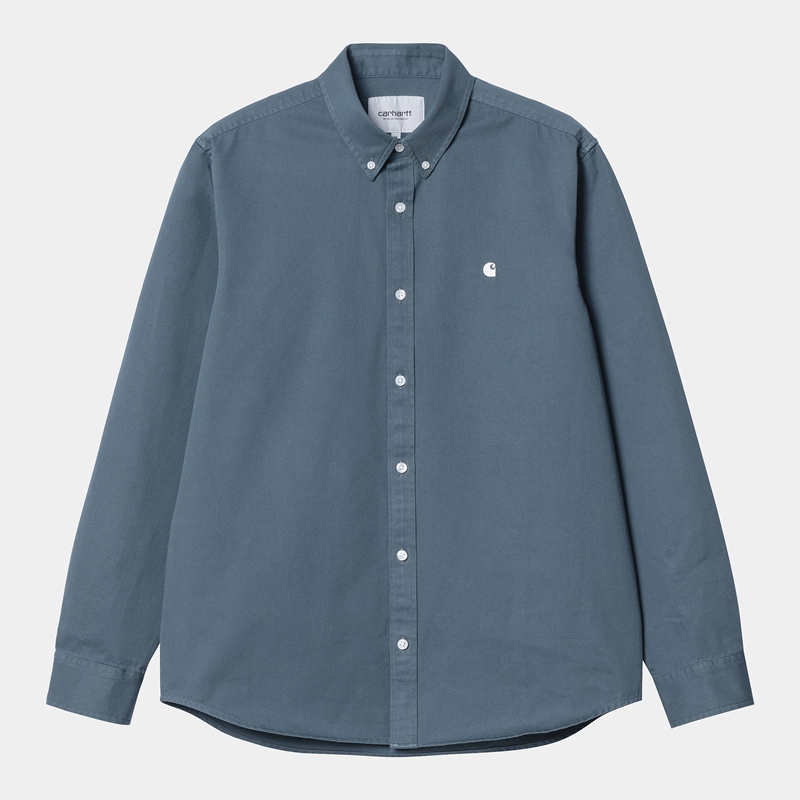 Blue Men Carhartt Madison Shirts | HSE-138056