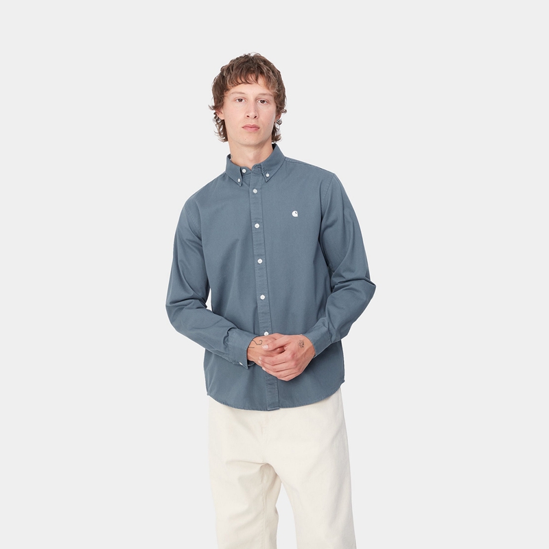 Blue Men Carhartt Madison Shirts | HSE-138056