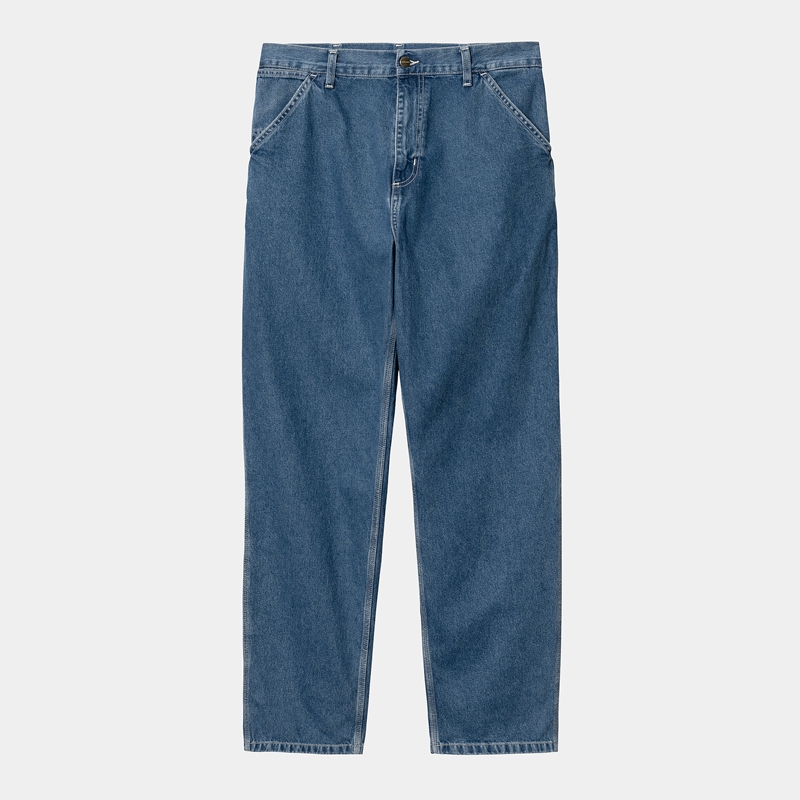 Blue Men Carhartt Simple Pants | EYQ-562879