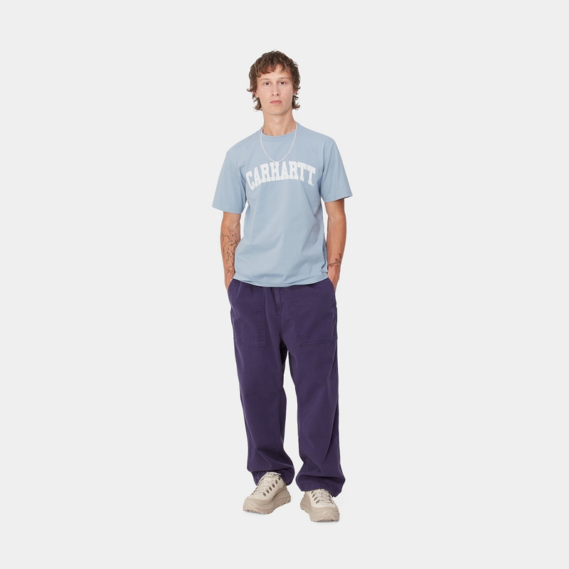 Blue Men Carhartt University T-Shirt | IHJ-186943