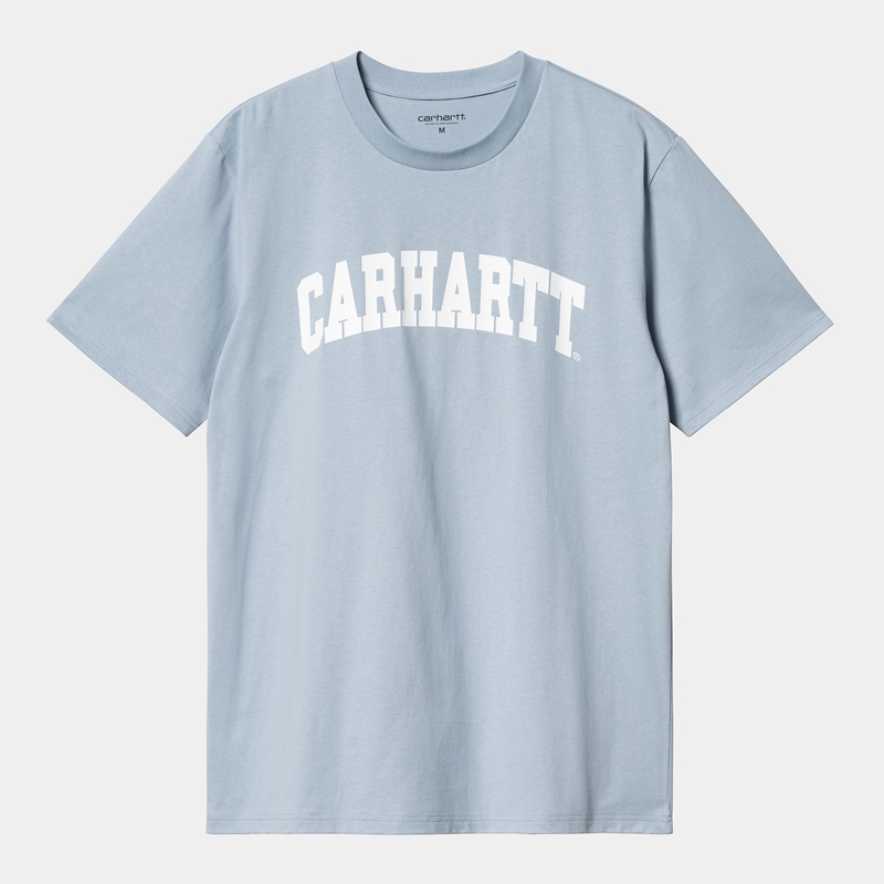 Blue Men Carhartt University T-Shirt | IHJ-186943