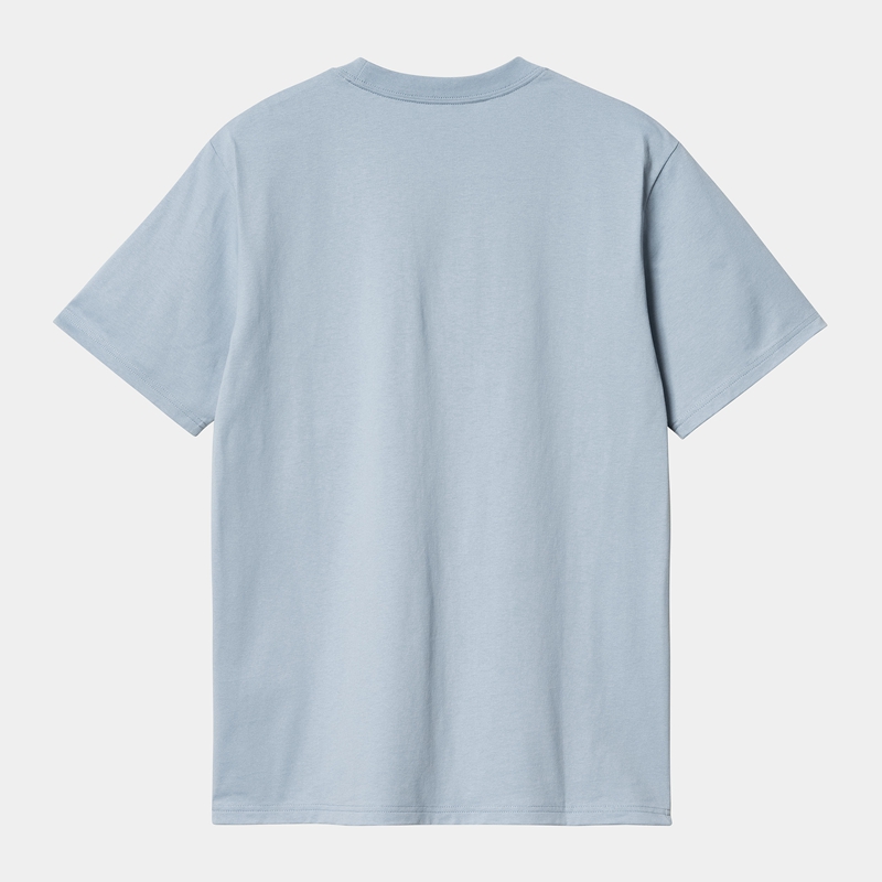 Blue Men Carhartt University T-Shirt | IHJ-186943