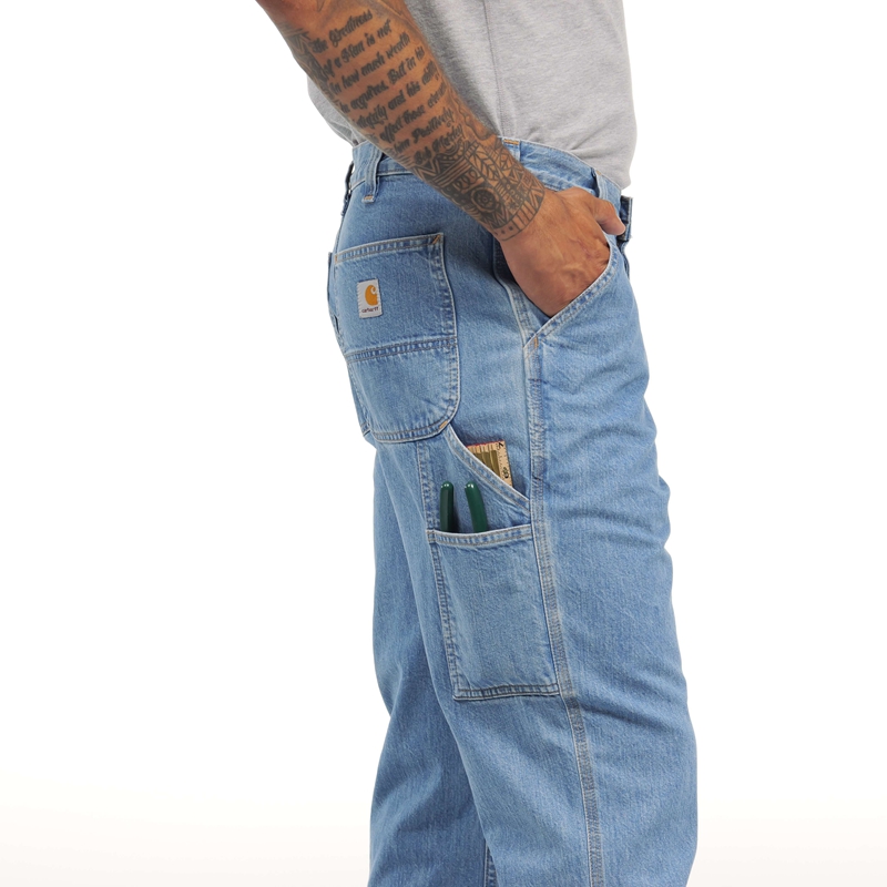 Blue Men Carhartt Utility Jeans | UOX-689157