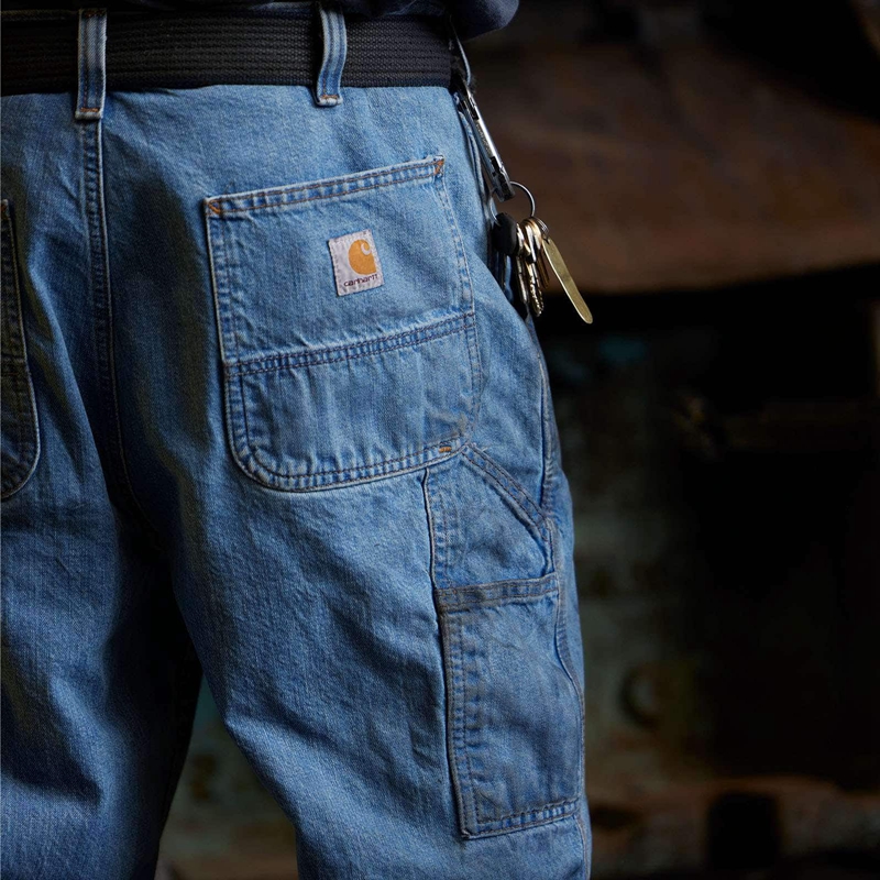 Blue Men Carhartt Utility Jeans | UOX-689157