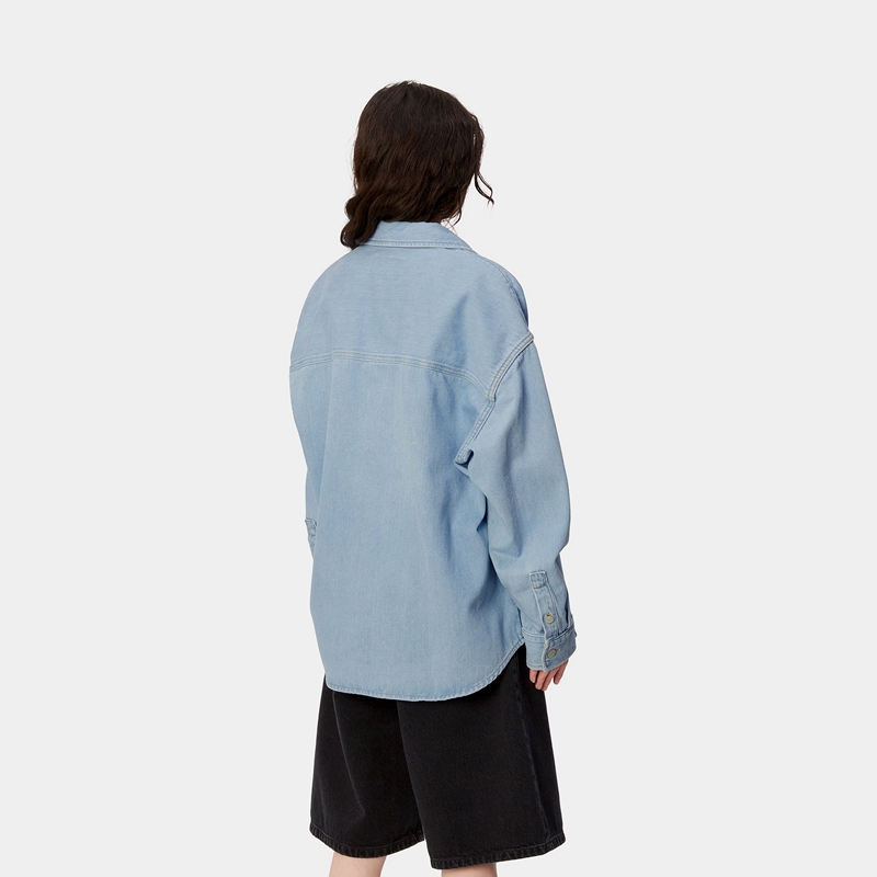 Blue Women Carhartt Alta Shirt Jackets | TND-462975