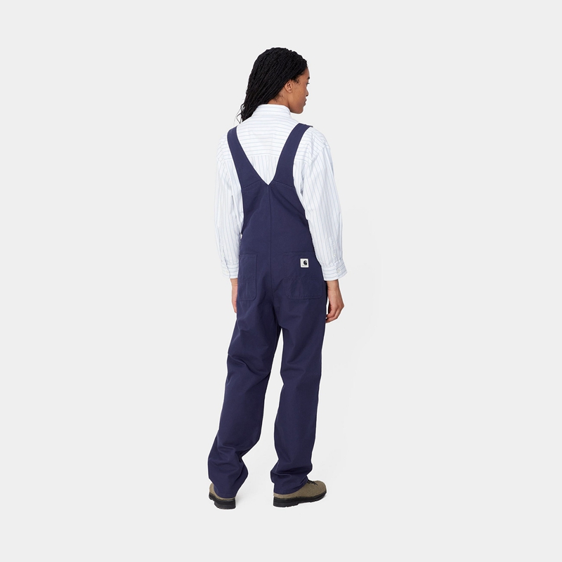 Blue Women Carhartt Bib Straight Overalls | ETZ-218739