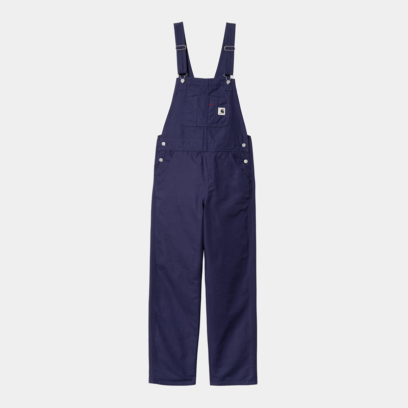 Blue Women Carhartt Bib Straight Overalls | ETZ-218739