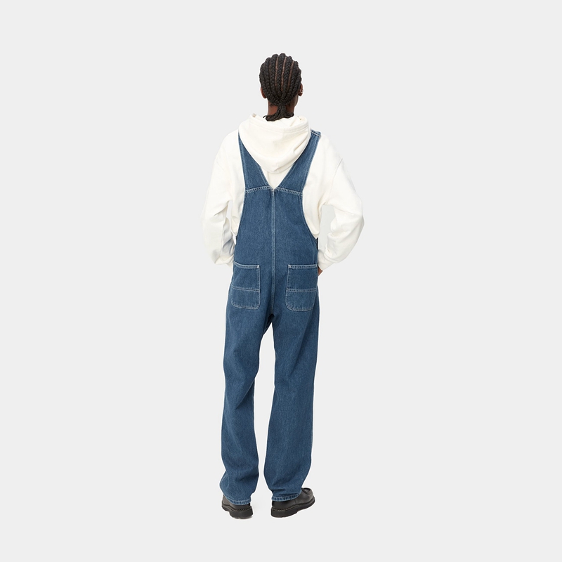 Blue Women Carhartt Bib Straight Overalls | HUT-617058